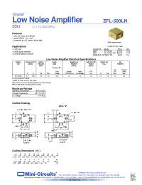 Datasheet ZFL-500LNB производства Mini-Circuits