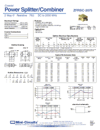 Datasheet ZFRSC-2075 производства Mini-Circuits
