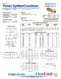Datasheet ZFSC-12-11 производства Mini-Circuits