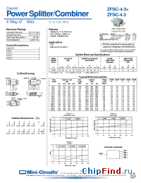Datasheet ZFSC-4-3B-BNC+ производства Mini-Circuits
