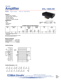Datasheet ZHL-1000-3W производства Mini-Circuits