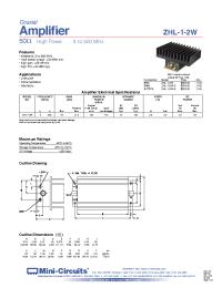 Datasheet ZHL-1-2W-S производства Mini-Circuits