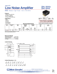 Datasheet ZHL-2010+ производства Mini-Circuits
