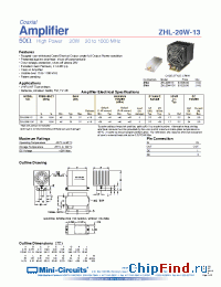 Datasheet ZHL-20W-13X производства Mini-Circuits