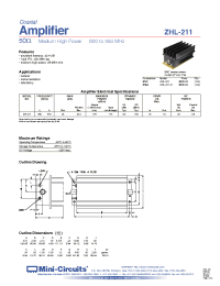 Datasheet ZHL-211 производства Mini-Circuits