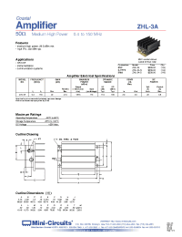 Datasheet ZHL-3A-S производства Mini-Circuits