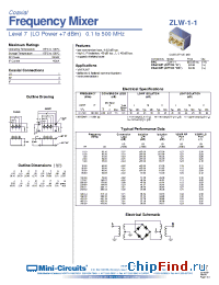 Datasheet ZLW-1-1BR производства Mini-Circuits