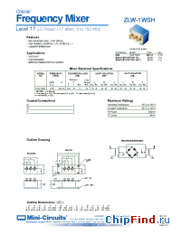 Datasheet ZLW-1WSHB производства Mini-Circuits
