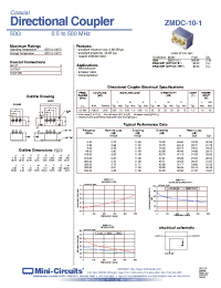 Datasheet ZMDC-10-1B производства Mini-Circuits
