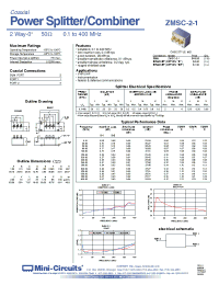 Datasheet ZMSC-2-1 производства Mini-Circuits