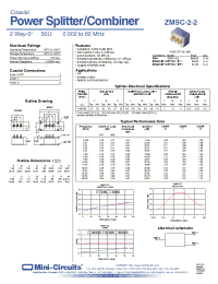 Datasheet ZMSC-2-2BR производства Mini-Circuits