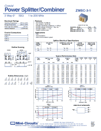 Datasheet ZMSC-3-1 производства Mini-Circuits