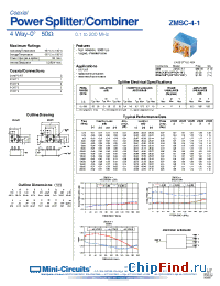 Datasheet ZMSC-4-1BR производства Mini-Circuits