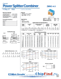 Datasheet ZMSC-4-3BR производства Mini-Circuits