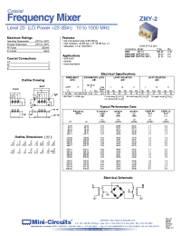 Datasheet ZMY-2B производства Mini-Circuits