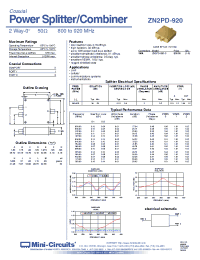 Datasheet ZN2PD-920-S производства Mini-Circuits