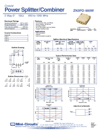Datasheet ZN3PD-900W-S производства Mini-Circuits