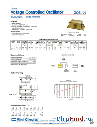 Datasheet ZOS-100 производства Mini-Circuits