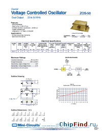 Datasheet ZOS-50 производства Mini-Circuits