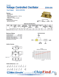 Datasheet ZOS-535 производства Mini-Circuits