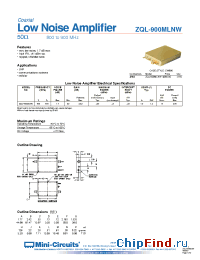 Datasheet ZQL-900MLNW производства Mini-Circuits