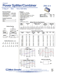 Datasheet ZSC-2-4BR производства Mini-Circuits