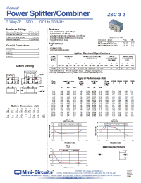 Datasheet ZSC-3-2BR производства Mini-Circuits