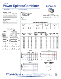 Datasheet ZSCQ-2-90BR производства Mini-Circuits