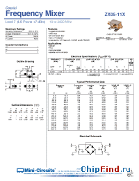 Datasheet ZX05-11X-S производства Mini-Circuits