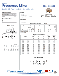 Datasheet ZX05-C60MH-S производства Mini-Circuits