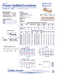 Datasheet ZX10-4-27-S производства Mini-Circuits