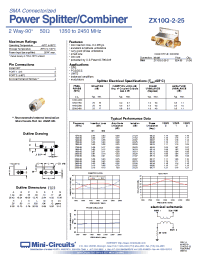 Datasheet ZX10Q-2-25-S производства Mini-Circuits