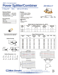 Datasheet ZX10Q-2-7-S производства Mini-Circuits