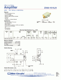 Datasheet ZX60-1614LN-S производства Mini-Circuits
