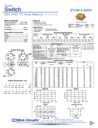 Datasheet ZYSW-2-50DRB производства Mini-Circuits