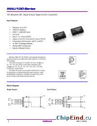 Datasheet MAU123 manufacturer Minmax