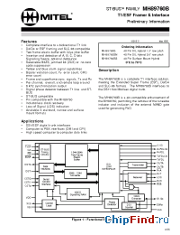 Datasheet MH89760BN производства Mitel