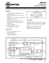Datasheet MH89792 производства Mitel