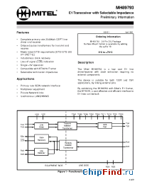 Datasheet MH89793 производства Mitel