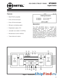 Datasheet MT8980DP производства Mitel