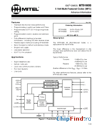 Datasheet MT9160BE manufacturer Mitel