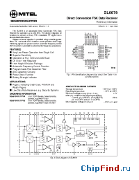 Datasheet SL6679 manufacturer Mitel