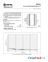 Datasheet SP8402KGMPES manufacturer Mitel