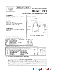 Datasheet RD60HUF производства Mitsubishi