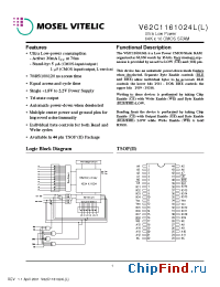 Datasheet V62C1161024L-100T производства Mosel