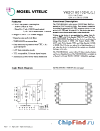 Datasheet V62C1801024L производства Mosel