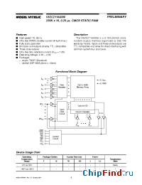 Datasheet V62C21164096LL-85TI производства Mosel