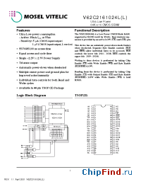 Datasheet V62C2161024L производства Mosel