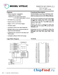 Datasheet V62C3161024LL-55T производства Mosel