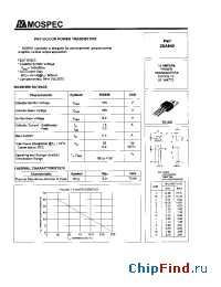 Datasheet 2SA940 manufacturer Mospec